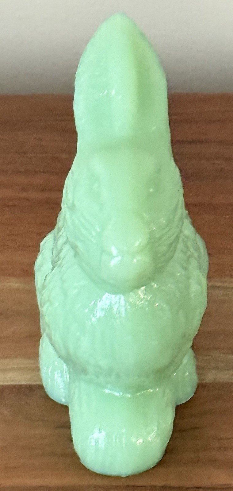 Mosser Glass JADEITE (Green) Solid BUNNY Figurine – 5″ tall EASTER DECOR