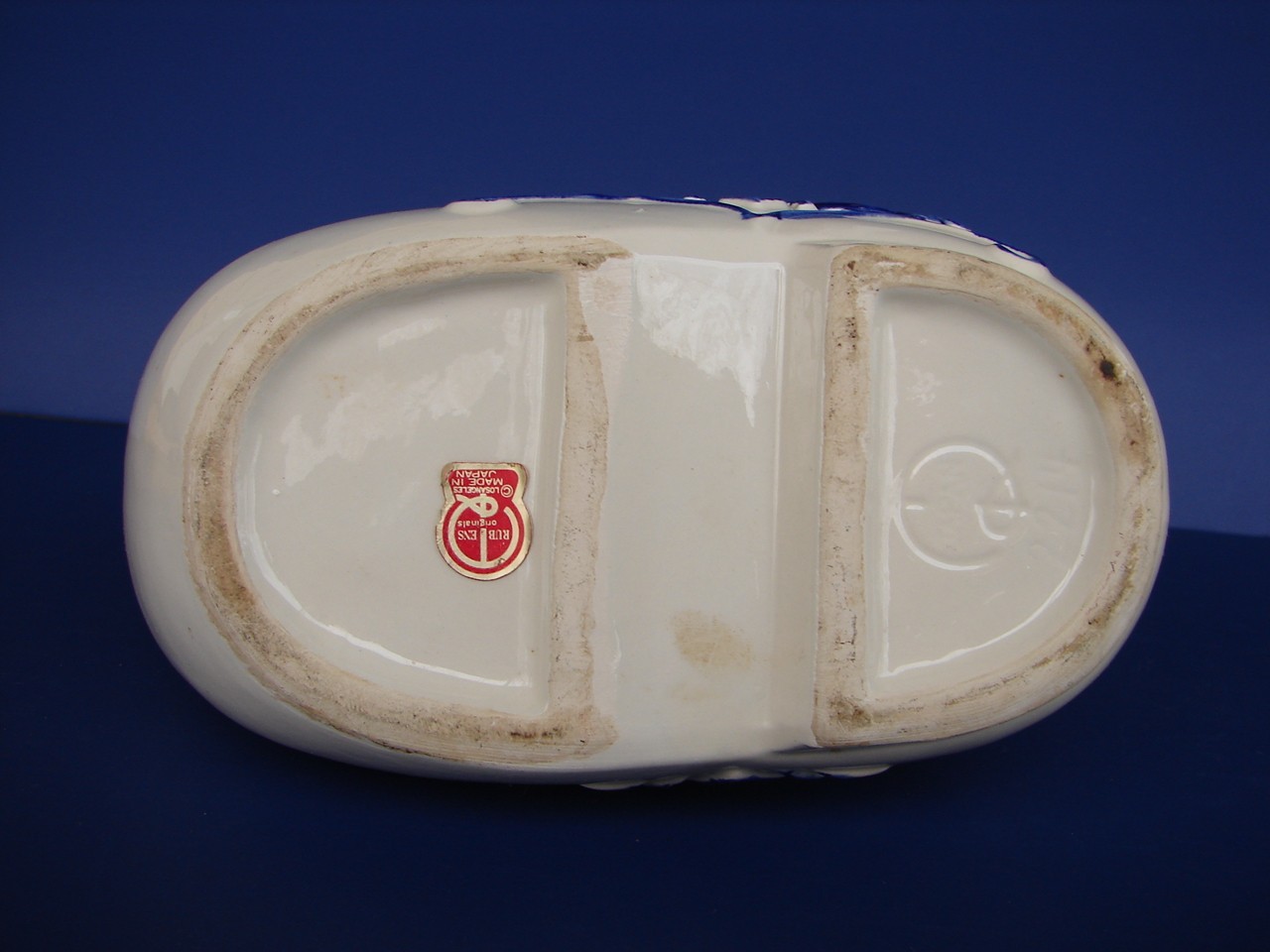Dutch Shoe Planter Rubens Original, Japan Delft Style Ceramic Shoe Shape Planter
