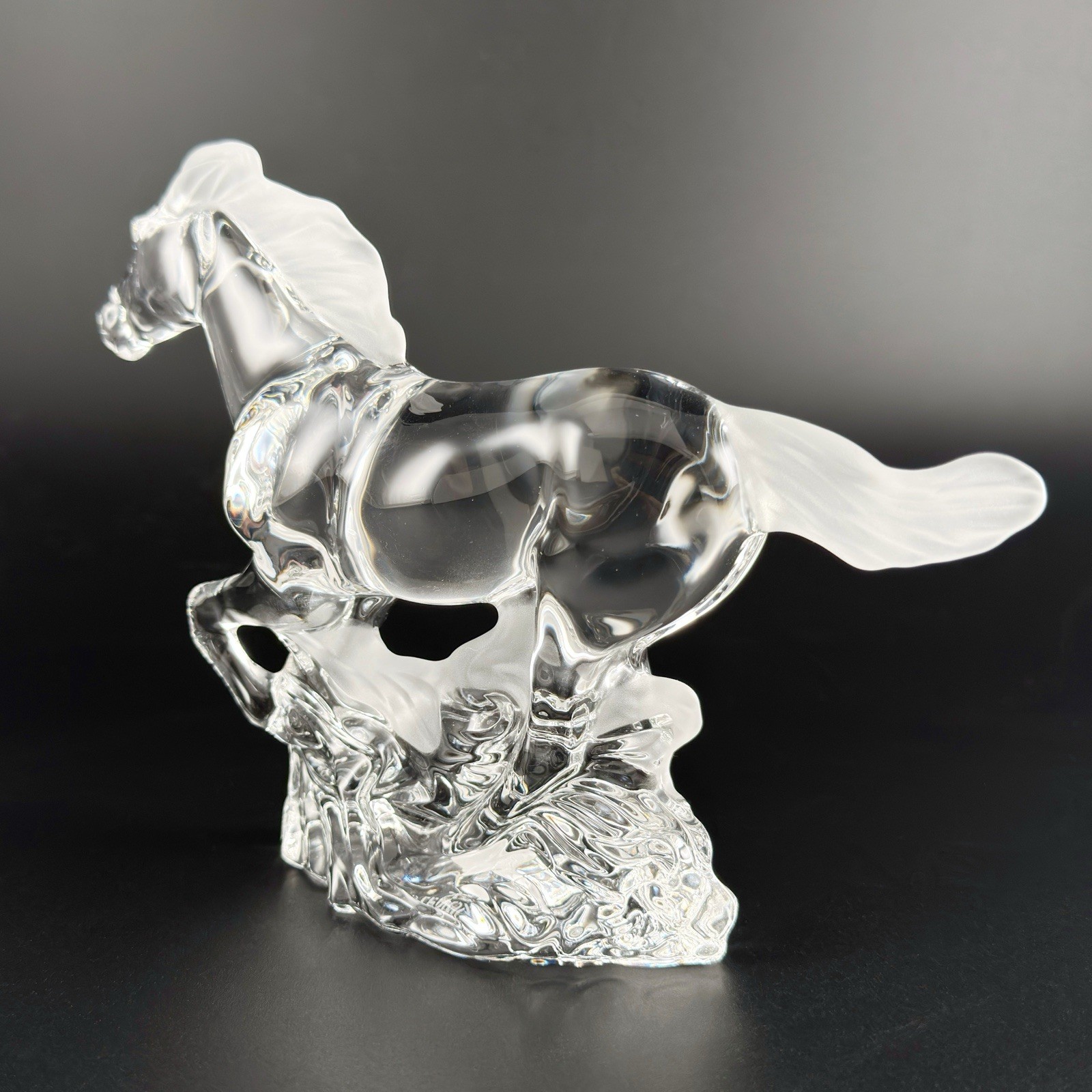 Lenox Lead Crystal Racing the Wind Galloping Running Horse Figurine Germany Vtg