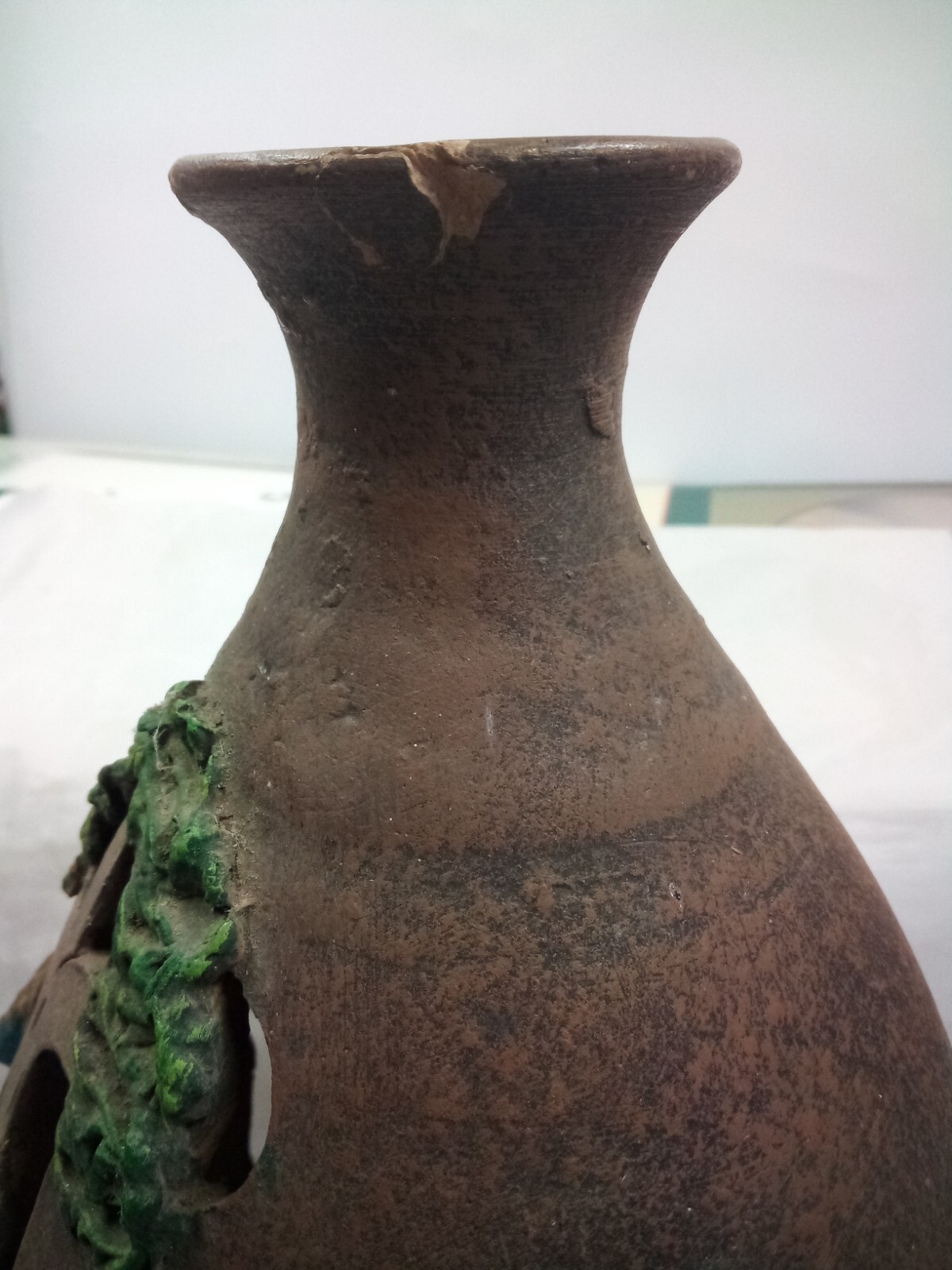 Handcrafted Art Pottery Vase 14 inch