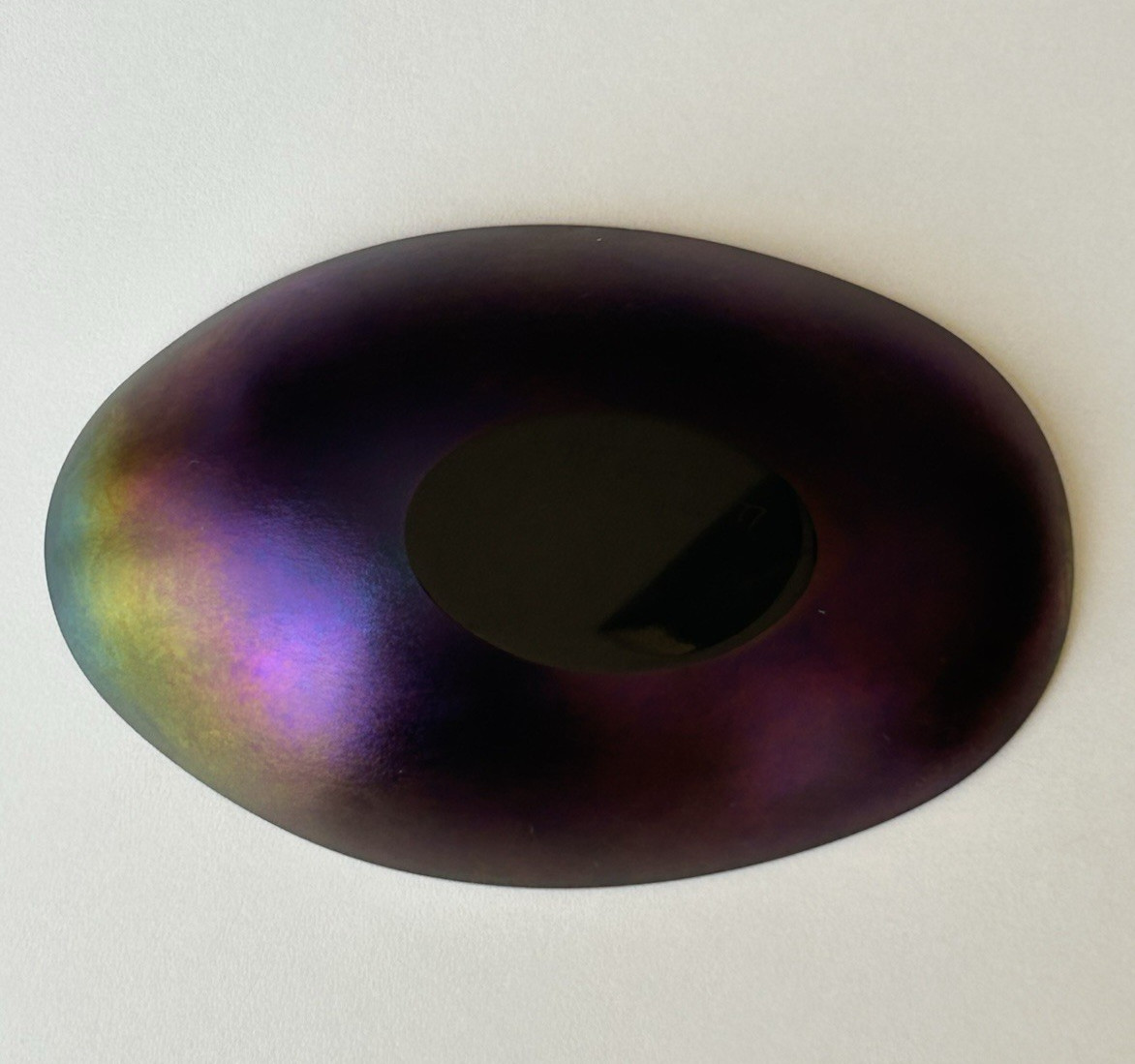 Rare Henry Summa 1988 Iridescent Art Glass Cut Away Paperweight Signed Numbered