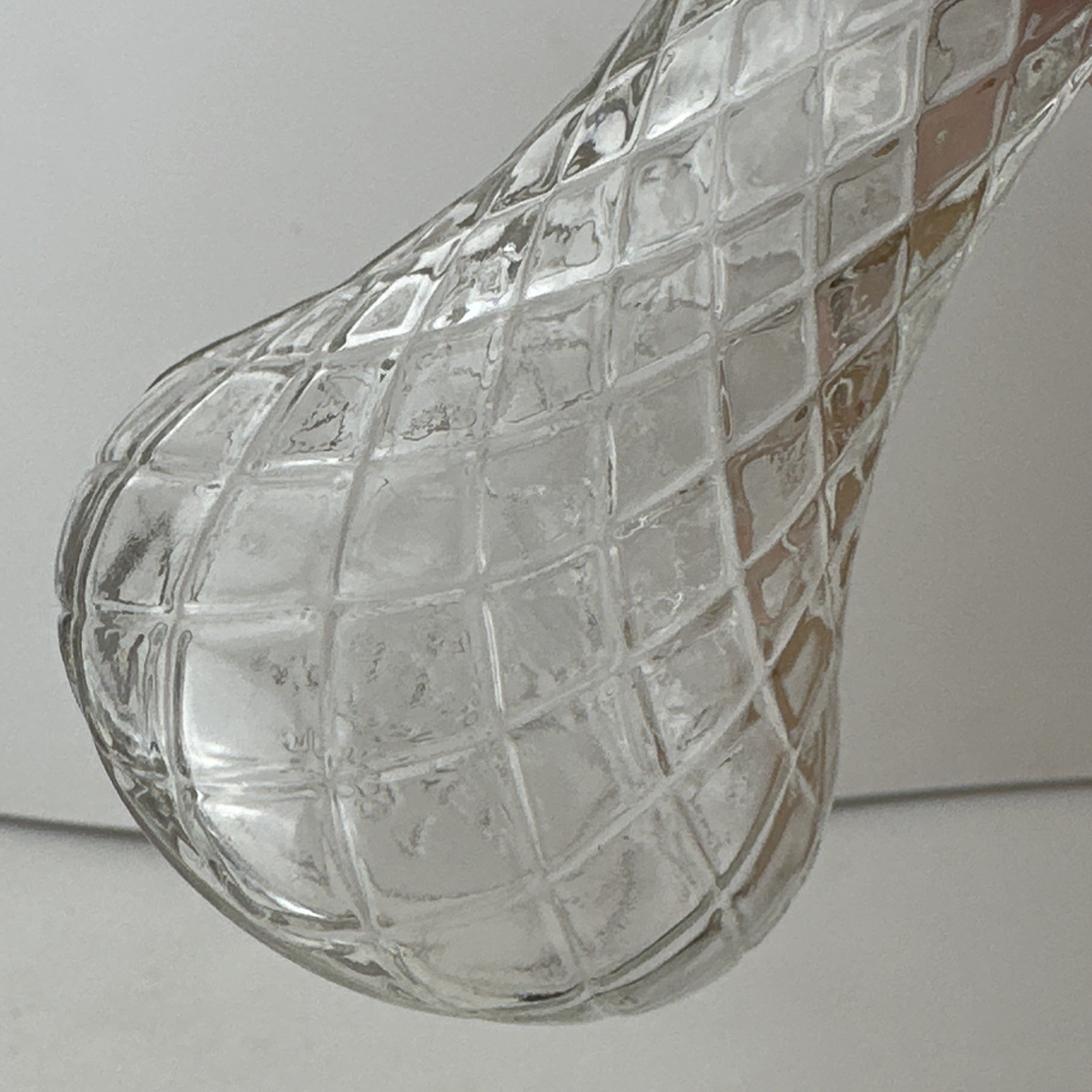 Vintage Hoosier Swirl 9” Clear Glass Vase # 4097 6A