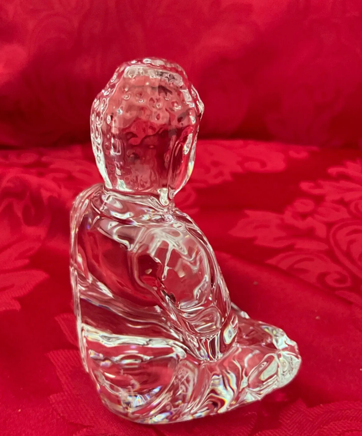 NIB NEW FLAWLESS Exceptional BACCARAT France Art Glass Crystal BUDDHA Figurine
