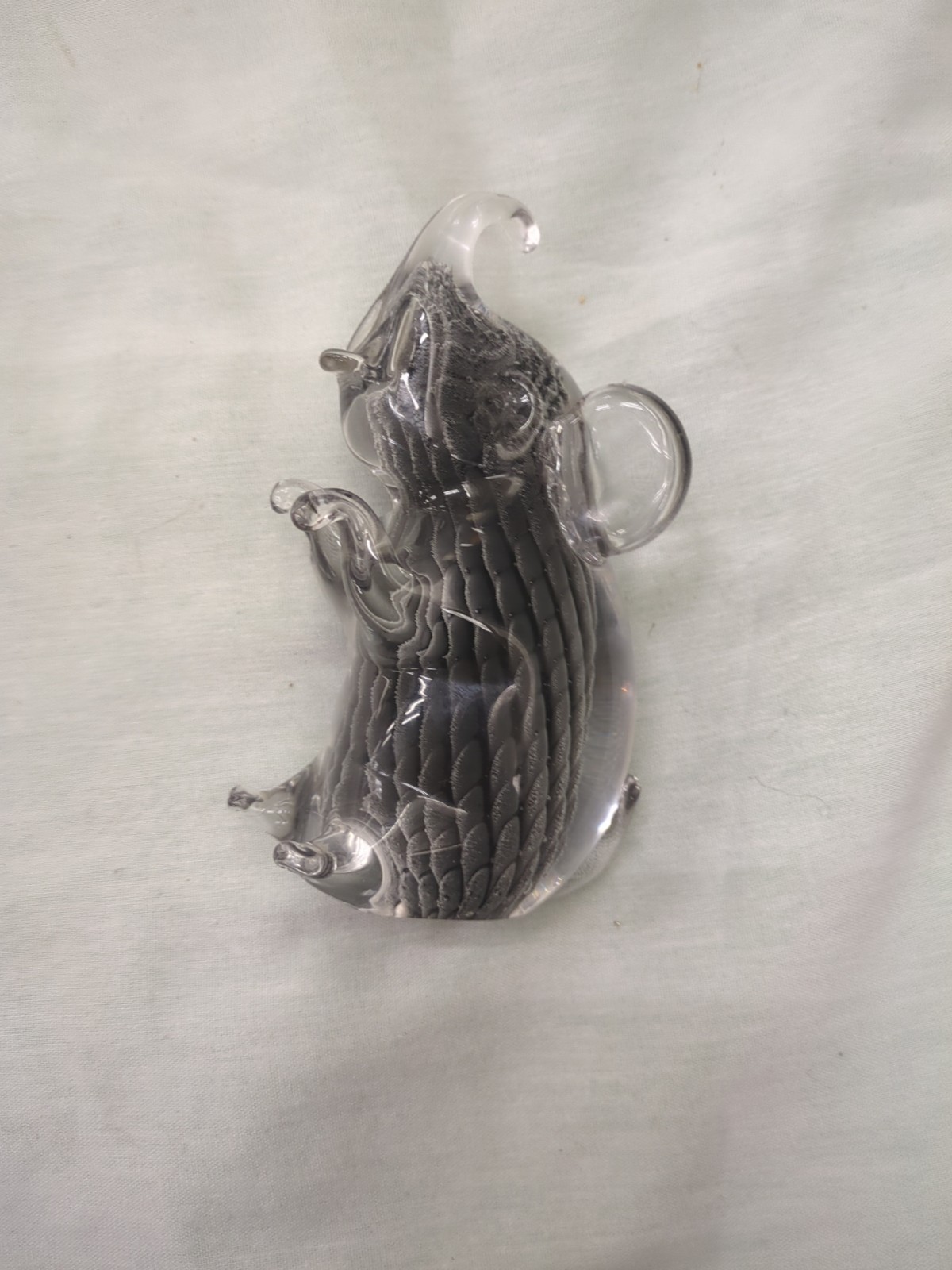 V. Nason? & Co. Murano Glass Elephant Figurine Gray -Shelf7