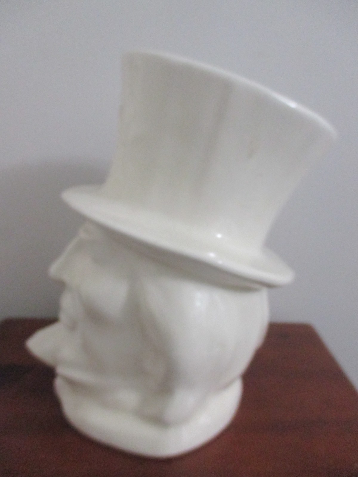 McCoy Pottery Uncle Sam Head Pottery Ceram Vase Planter White Vintage 7 1/4″ H