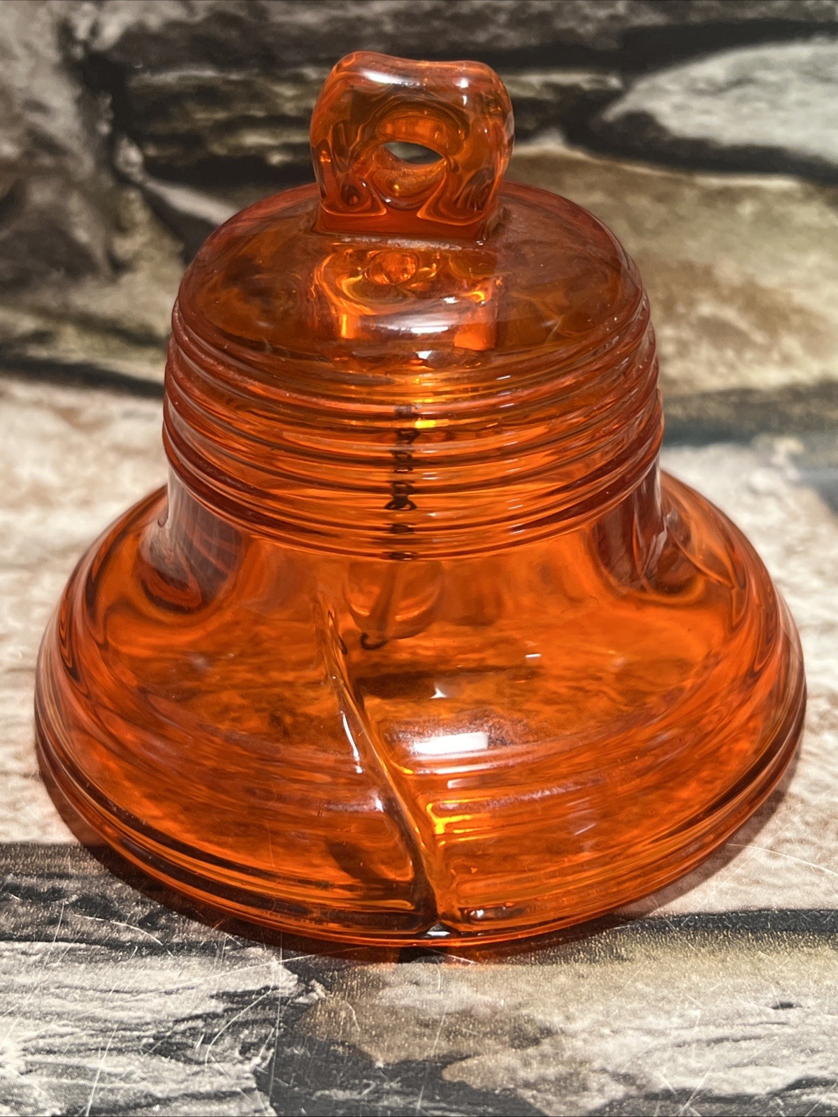 Vintage Ruby Red Glass 1976 Bicentennial Liberty Bell 3” Rare HTF Good Cond.