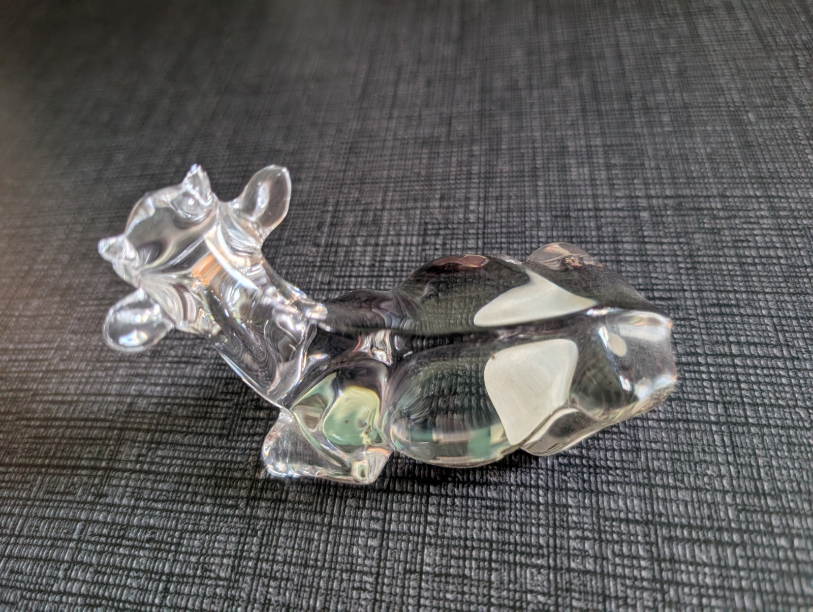 Crystal Cow Figurine Made In Germany. Cristal Au Plomb Figurine