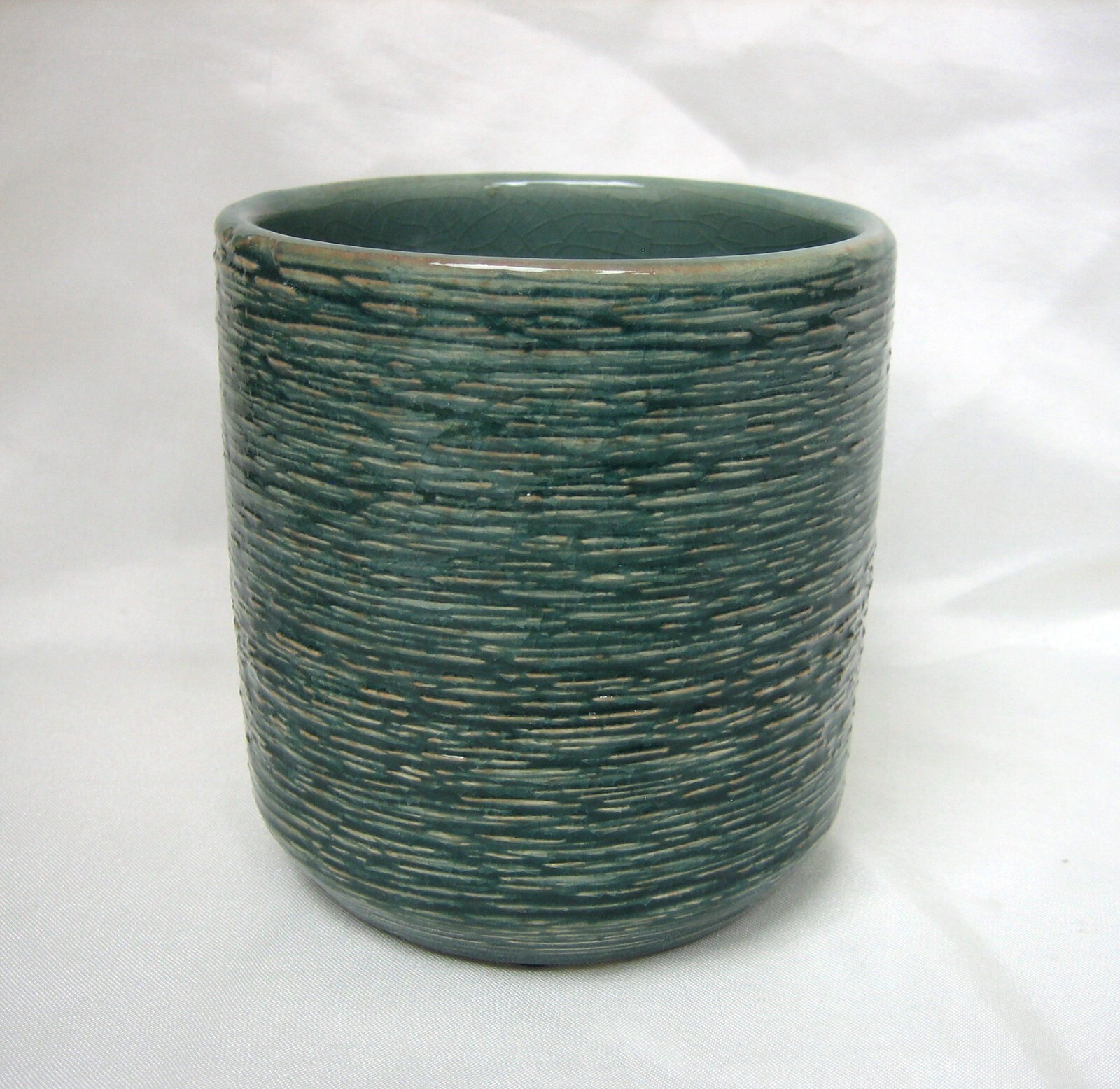 Vintage Pottery Flowerpot Planter Textured