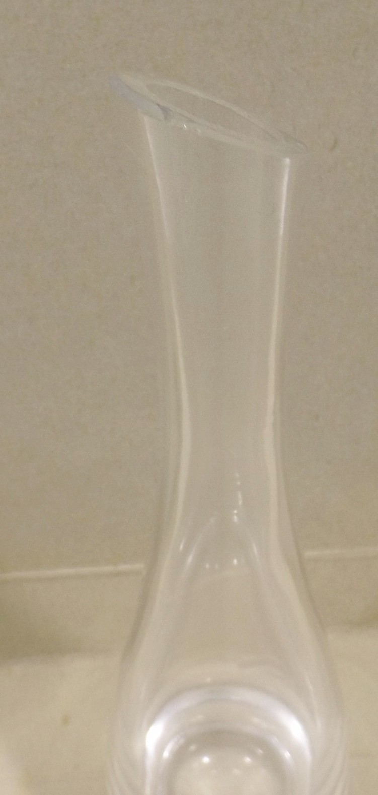 Marc Aurel vintage glass vase / clear handle vase 26cm