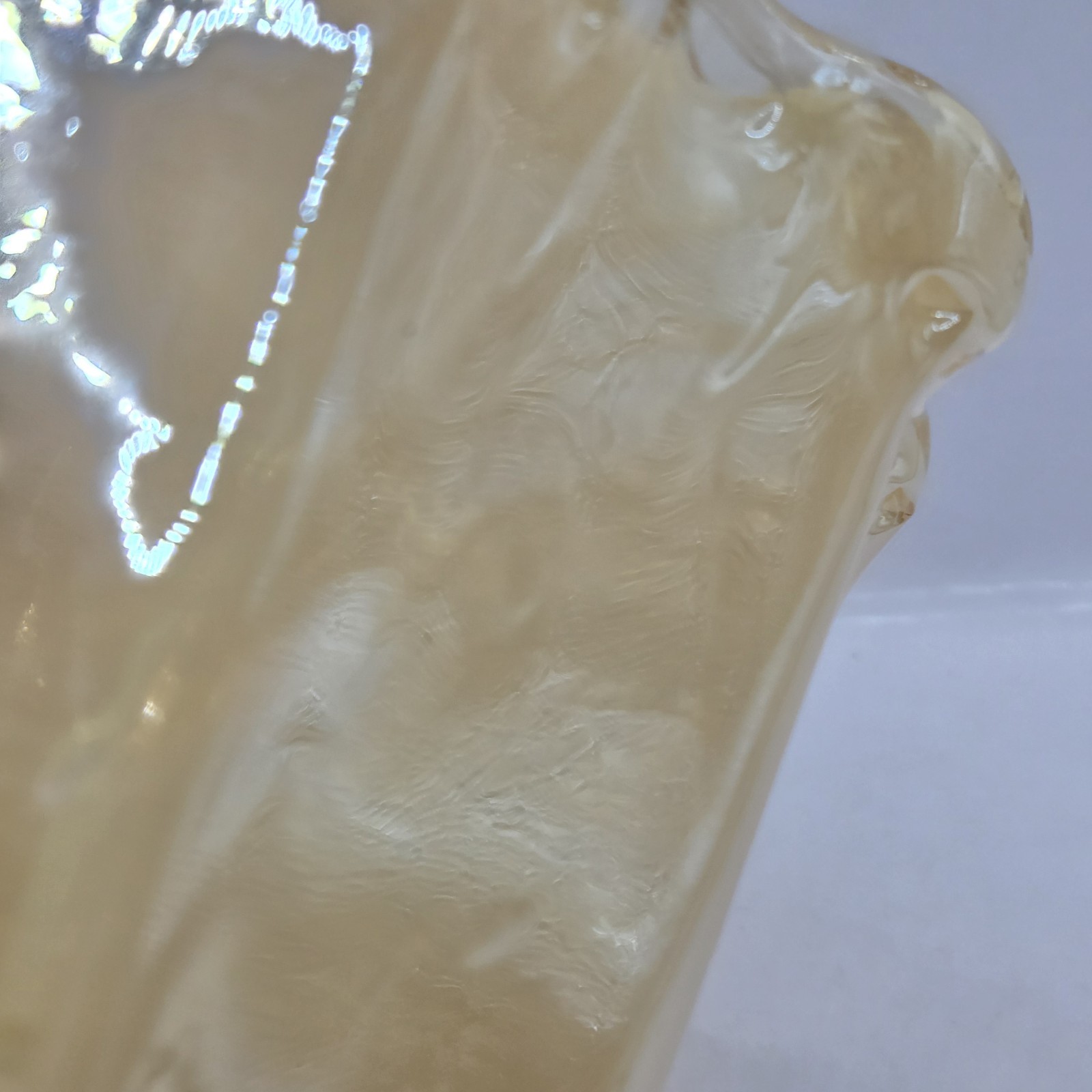 Murano Art by Vetro Eseguito Golden Beige Secondo Glass Vase 7″H , 6″W