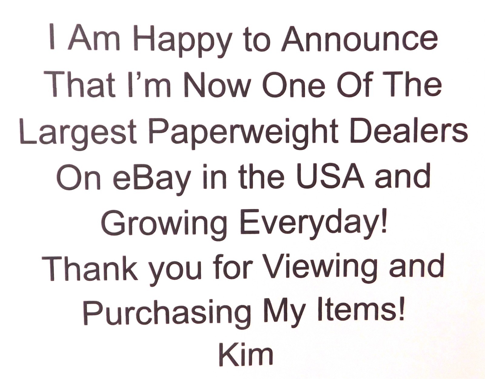 One Brand New Box of 15 MIXED SIZE Acrylic Paperweight Stands -Best on Internet!