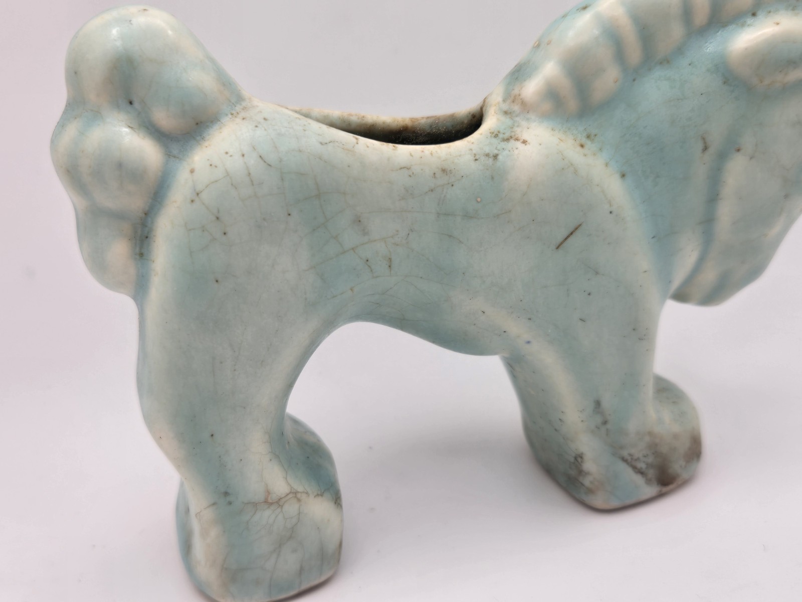 Vintage Collectable McCoy Pony Miniature Planter In Matte Light Blue