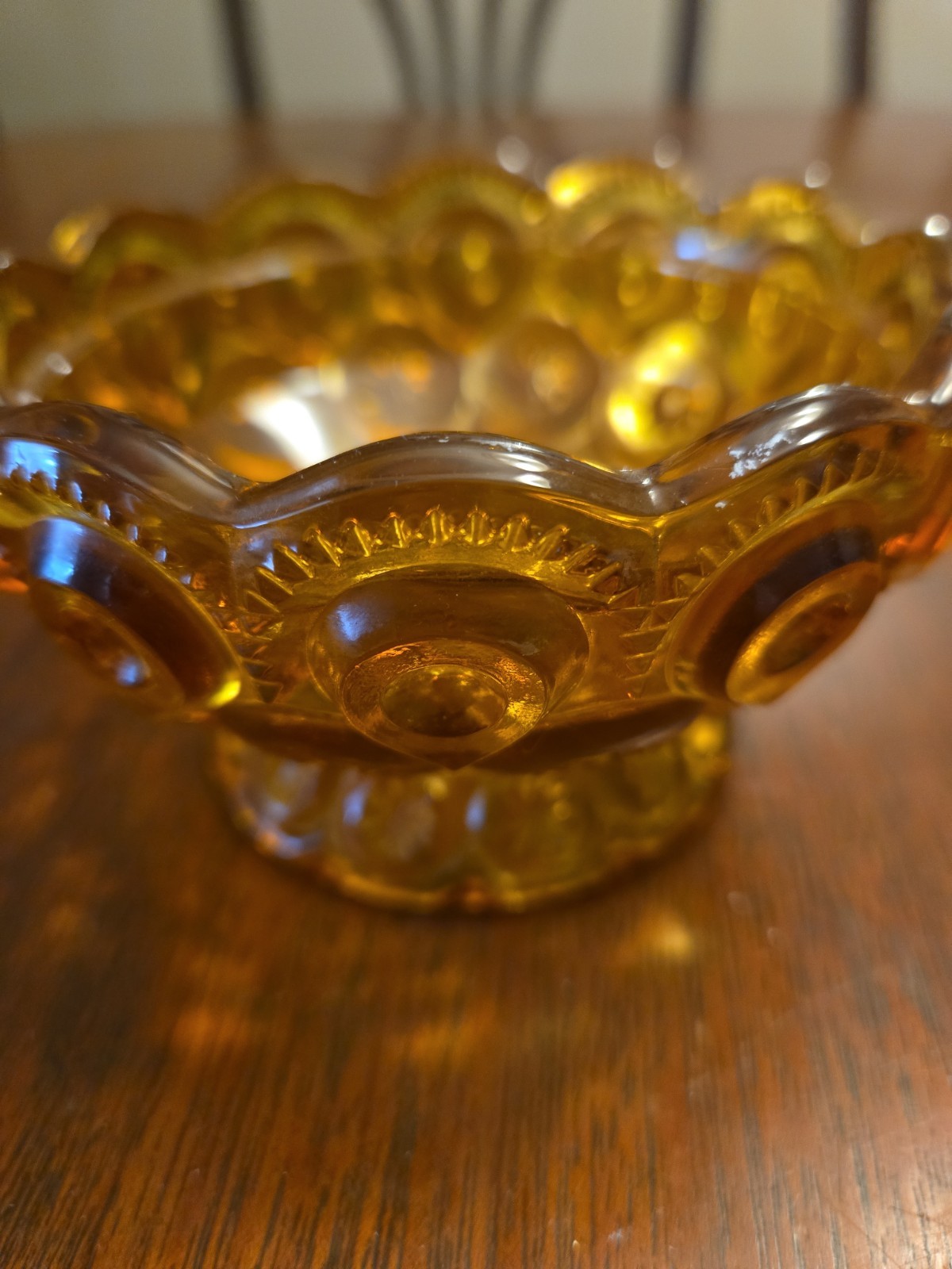 Smith Glass Candy Dish Or Base For A Fairy Lamp