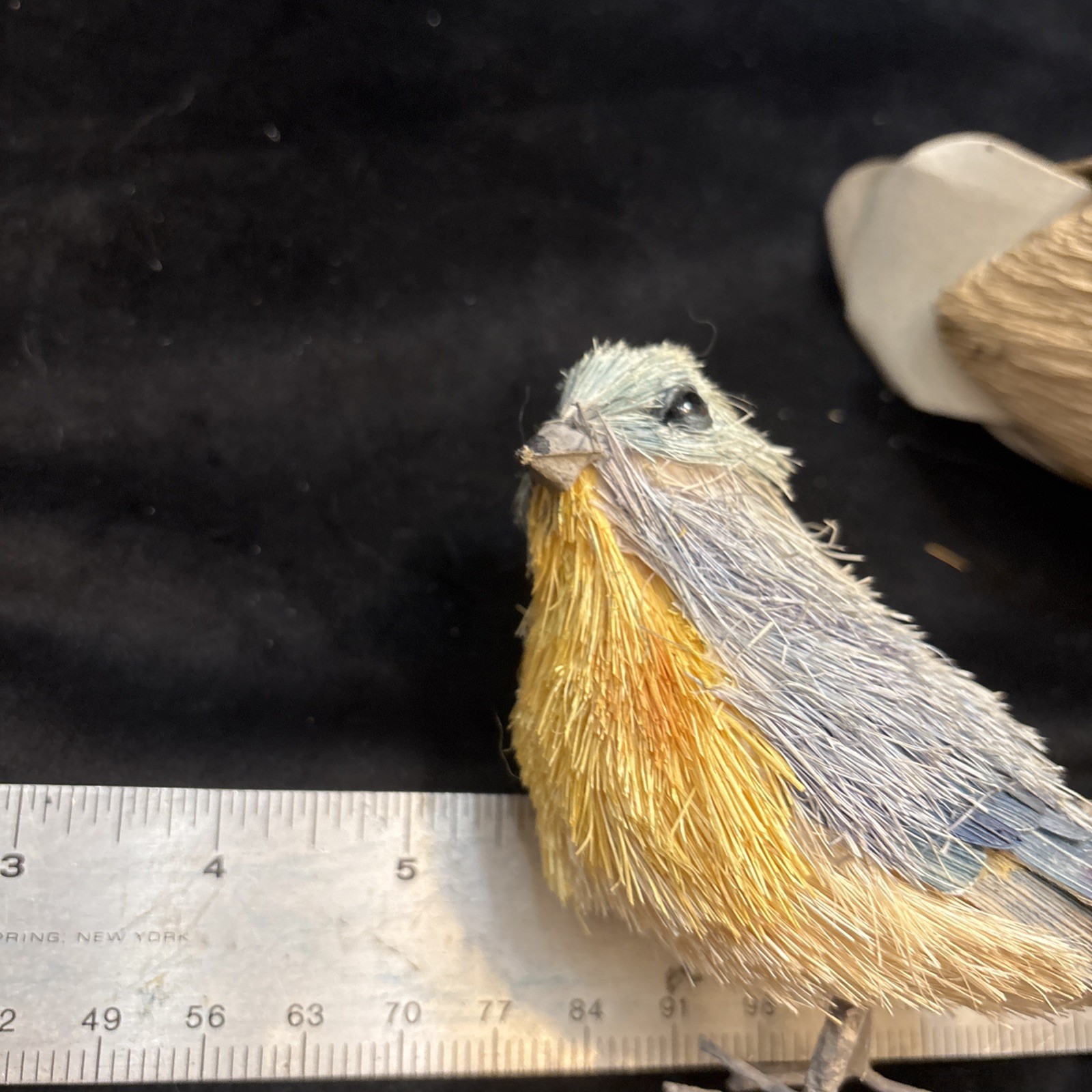 Hand Made Birds Mother Chicks Bluebirds Hand Crafte Pier One Imports Freeship!