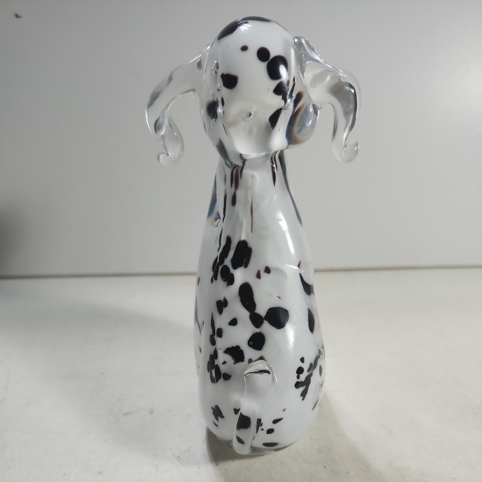 Unbranded Hand Blown Sitting Dalmatian Dog