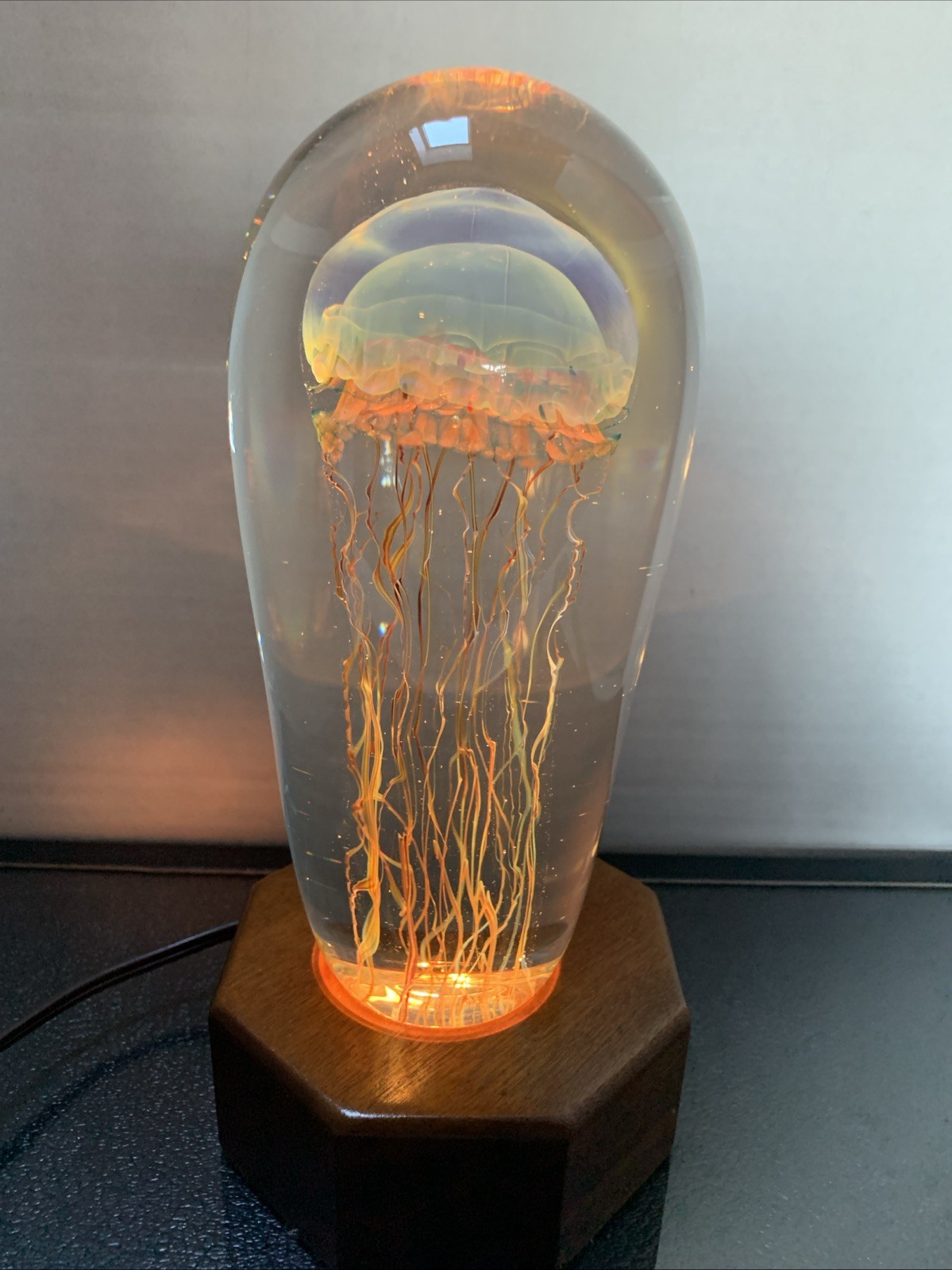 SUPERB RICHARD SATAVA JELLYFISH ART GLASS PAPERWEIGHT 7 5/8” Signed/numbered