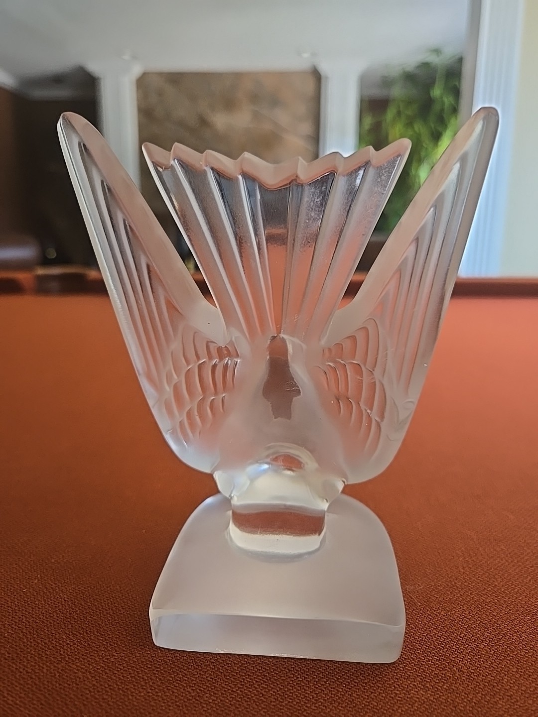 Lalique Deux Hirondelles 2/ Swallows Crystal Bookends, Signed Spectacular Cond.
