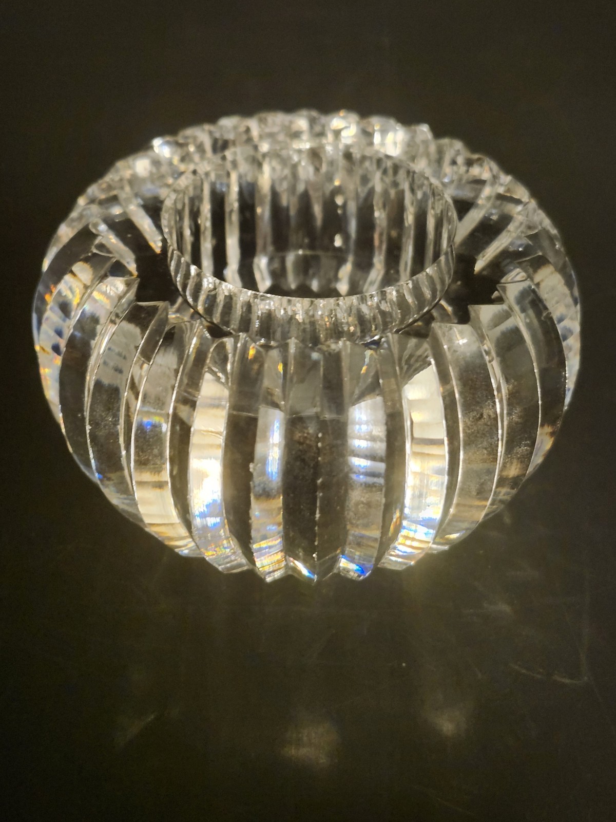 Waterford Bezel Votive Candle Holder Tealight, Irish Crystal, Vintage