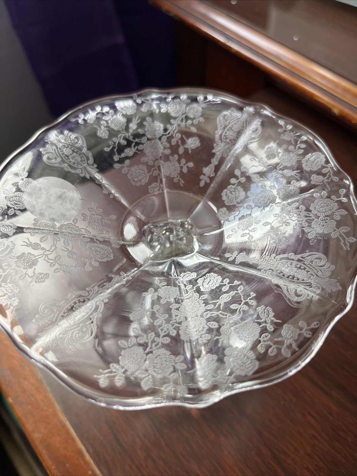 Rose Point, Cambridge, 3900/68, Candlestick flip Comport, USA, c1936-53