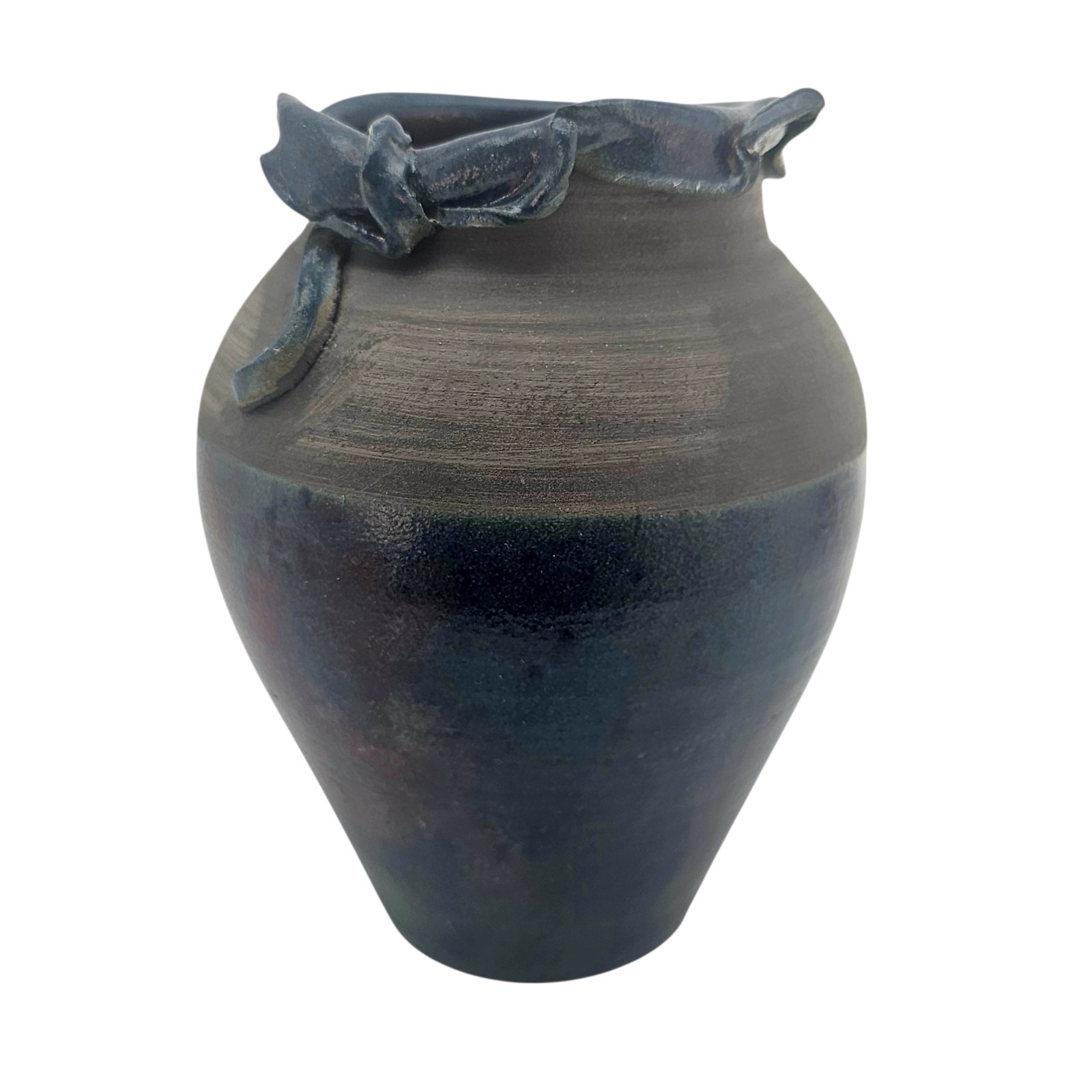 VTG Sculptural Studio Pottery Vessel Hand Thrown Stoneware Modernist 9″