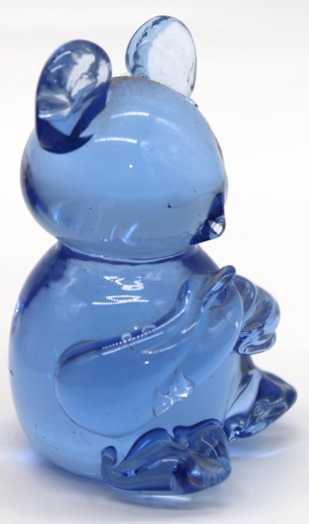 Blue Glass Koala Figurine, Art Glass 3″ U.S. Commemorative Fine Art Gallery Mini