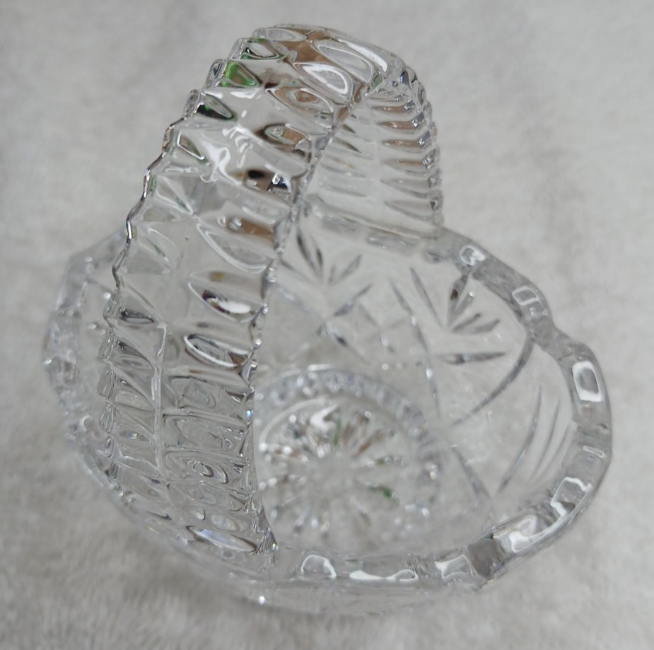Princess House Lead Crystal Basket Made in Germany 4 x 4 x 2.5″ Candy Trinkets