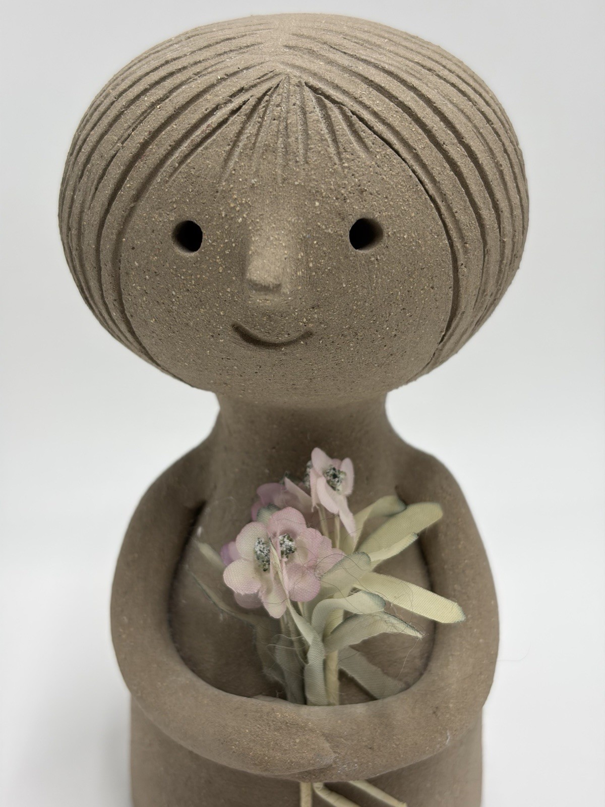 Vintage Rosemary Taylor Pottery Girl Figurine Signed MCM Studio Art Minimalist