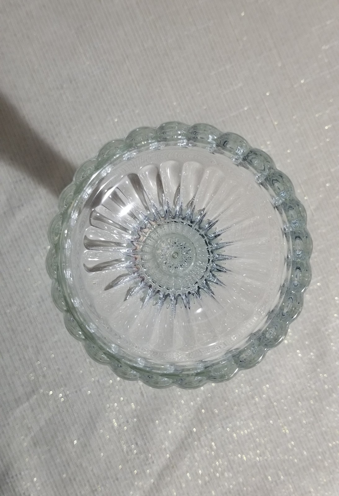 Clear Pressed Glass Candlestick – 6.75 Inches Tall