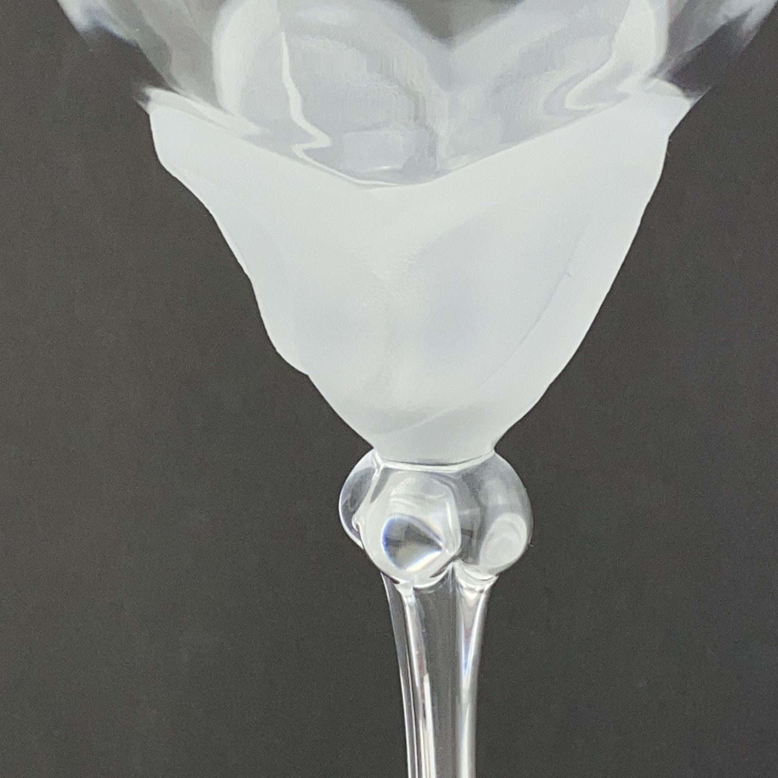 Cristal D’Arques Durand Florence Set of 2 Crystal Frosted Clear Candlesticks HTF