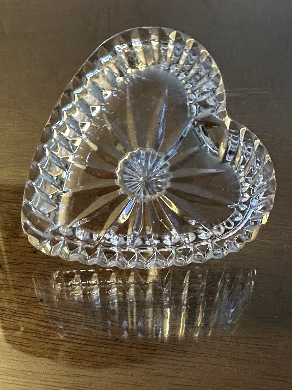 Waterford Crystal Heart Shaped Ring Holder Excellent Condition! Older Mark!