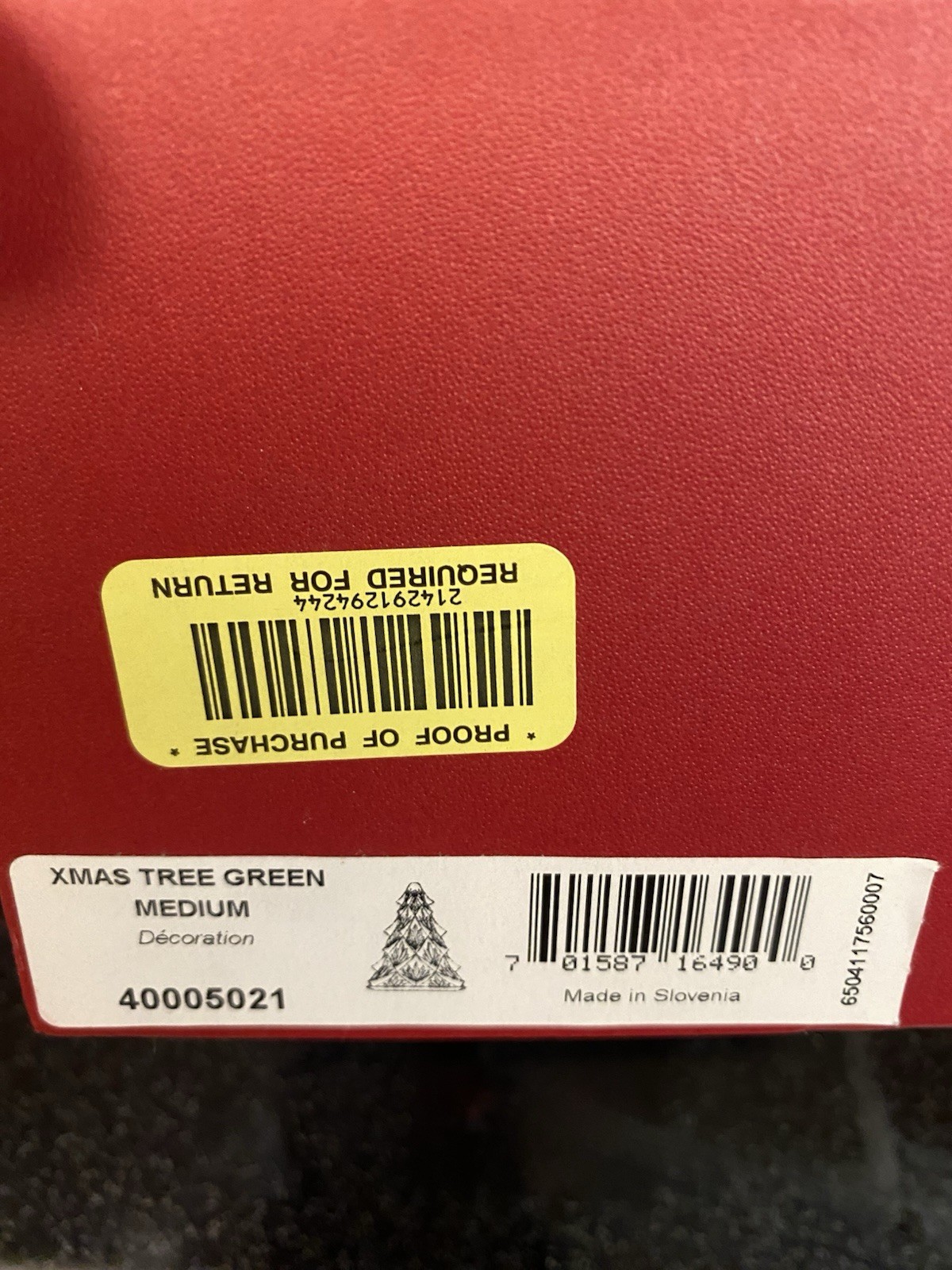 Waterford 40005021 Medium Green Christmas Tree Crystal Glass.