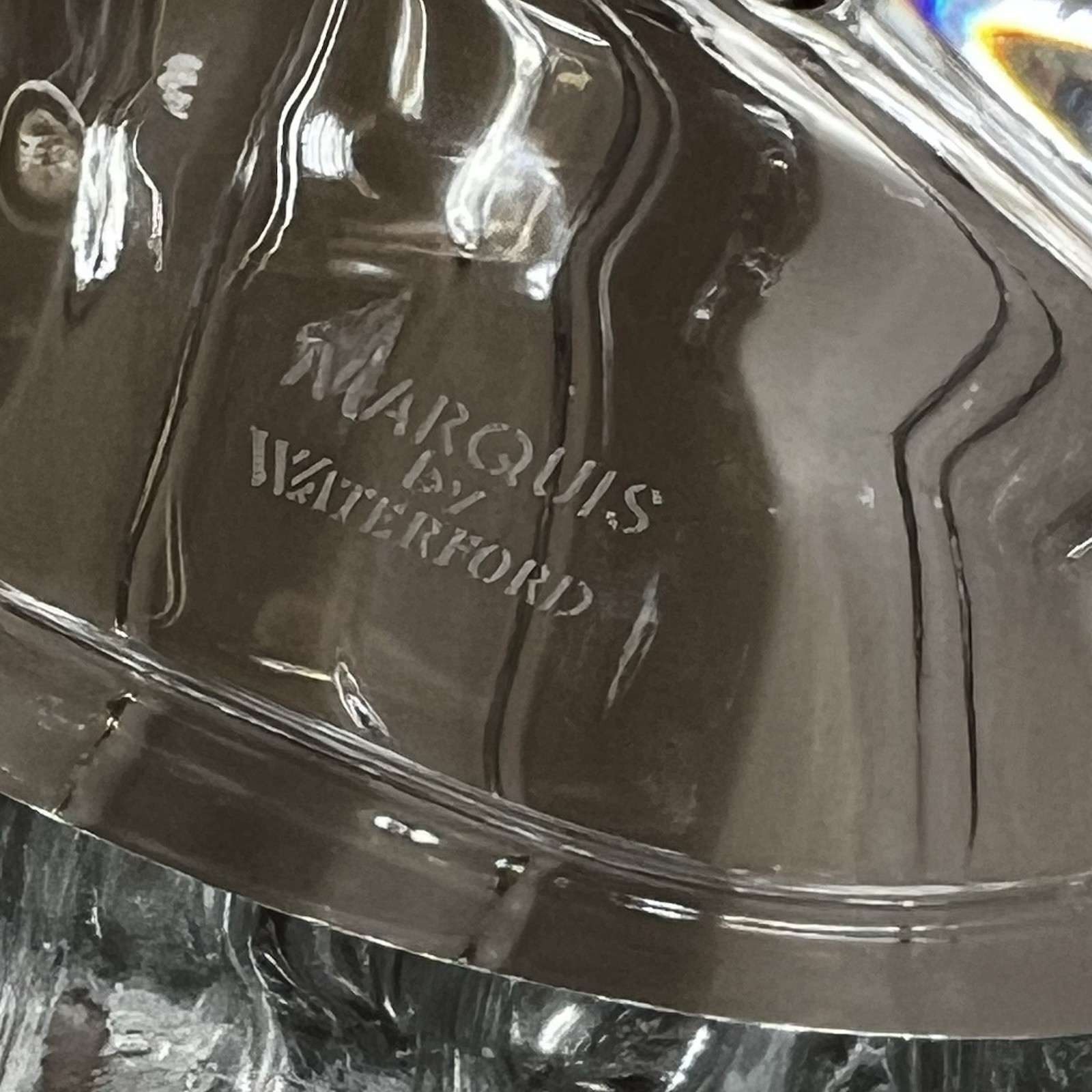 Marquis by Waterford Crystal Vase Oval Wavy Ribbed Ripple Heavy 9” Tall Flower