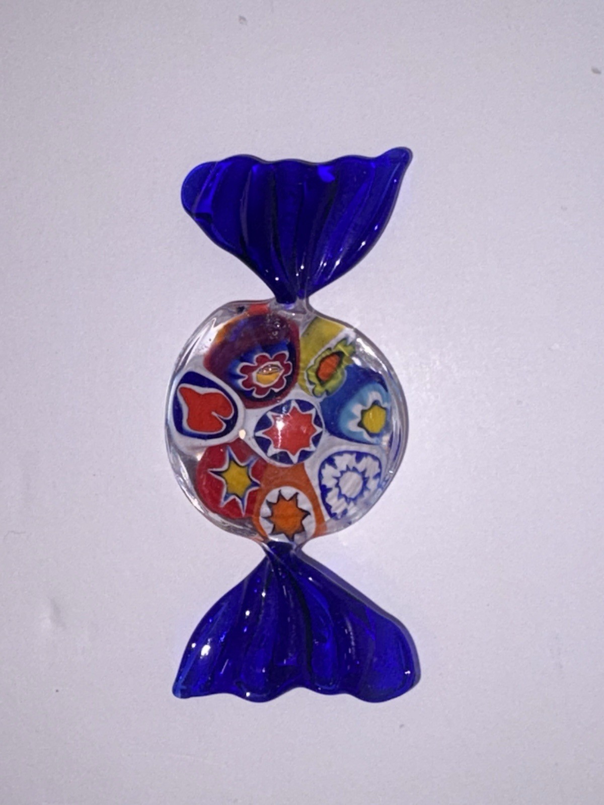 Millefiori Hand Blown Glass Candy, Vintage, 6 Pieces~Murano Style
