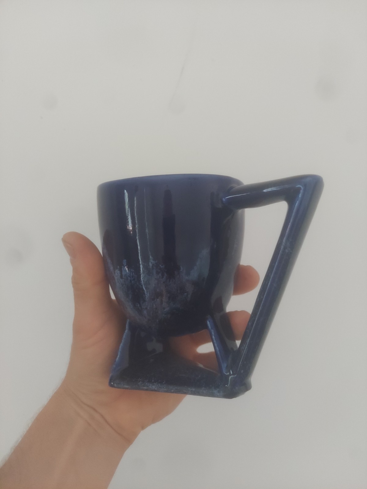 Vintage Studio Art Pottery Abstract Colorful Mug Set Signed Charles Nalle