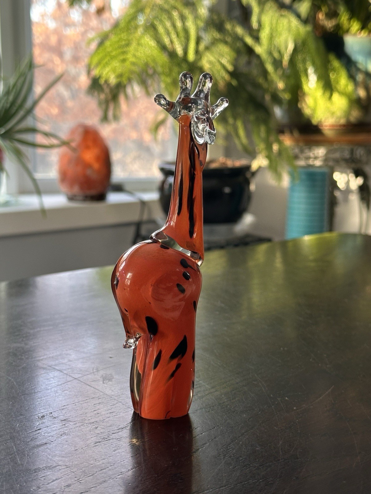 Ngwenya Hand Blown Glass Giraffe Figurine Handcrafted in Swaziland Africa 6.5”