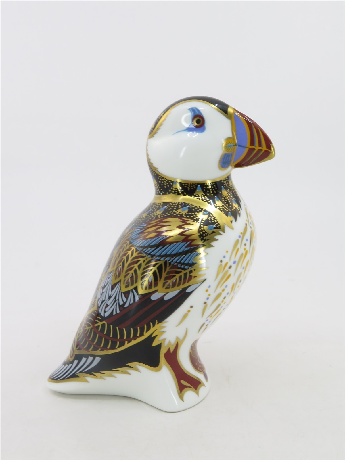 Royal Crown Derby Puffin Paperweight Fine English Bone China w Gold Stopper 3.5″