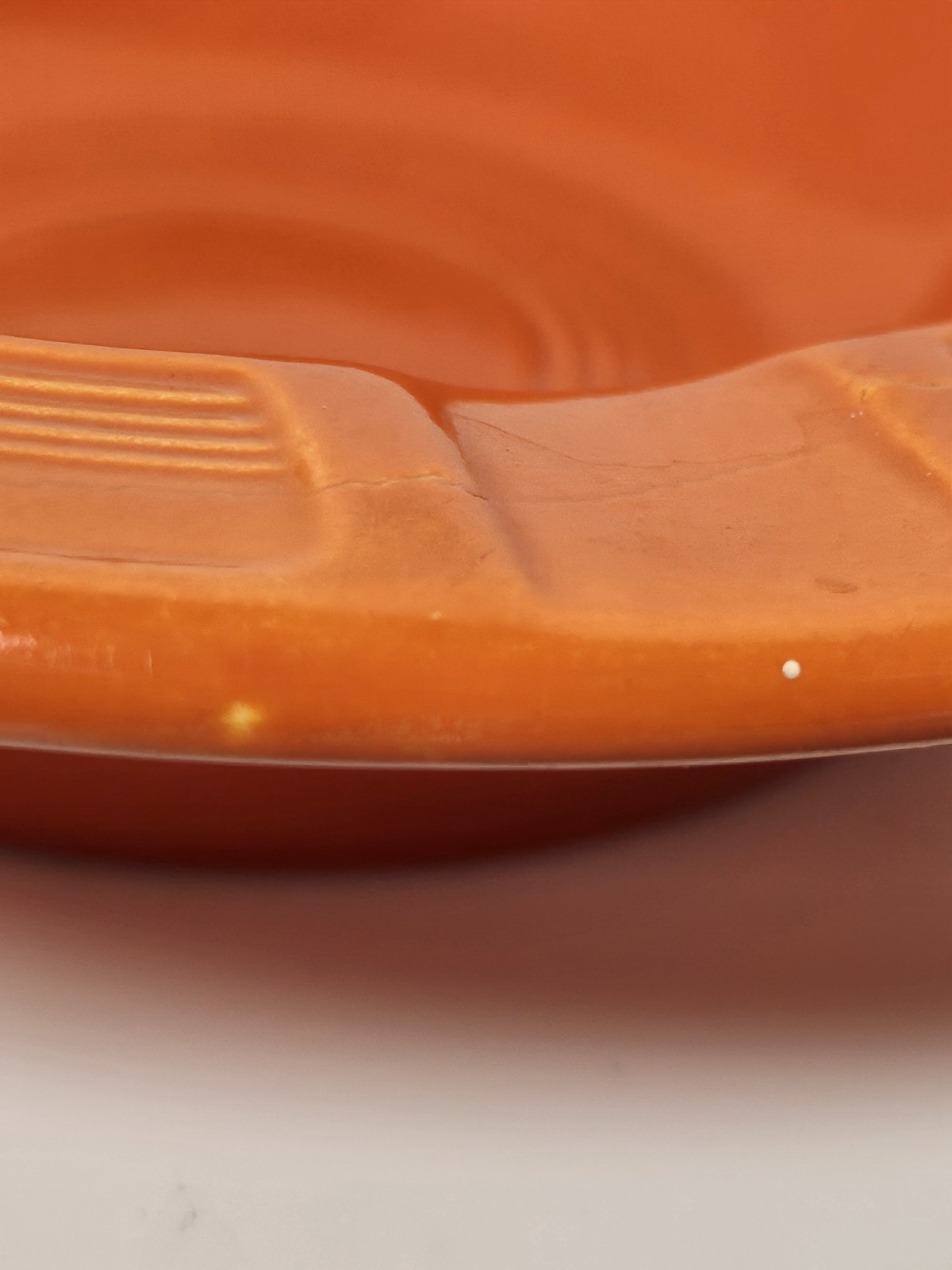 Genuine Vintage Fiesta Ashtray Radioactive Red Fiestaware Orange PLS READ