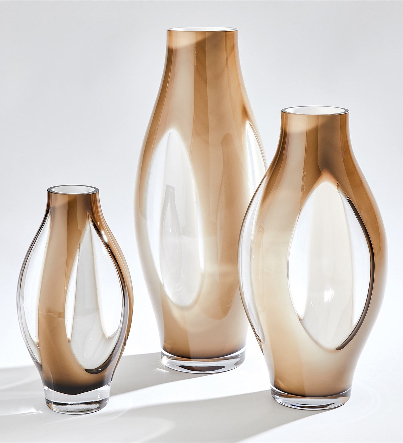 Global Views Fly Through Glass Vase Topaz Medium – NEW $399