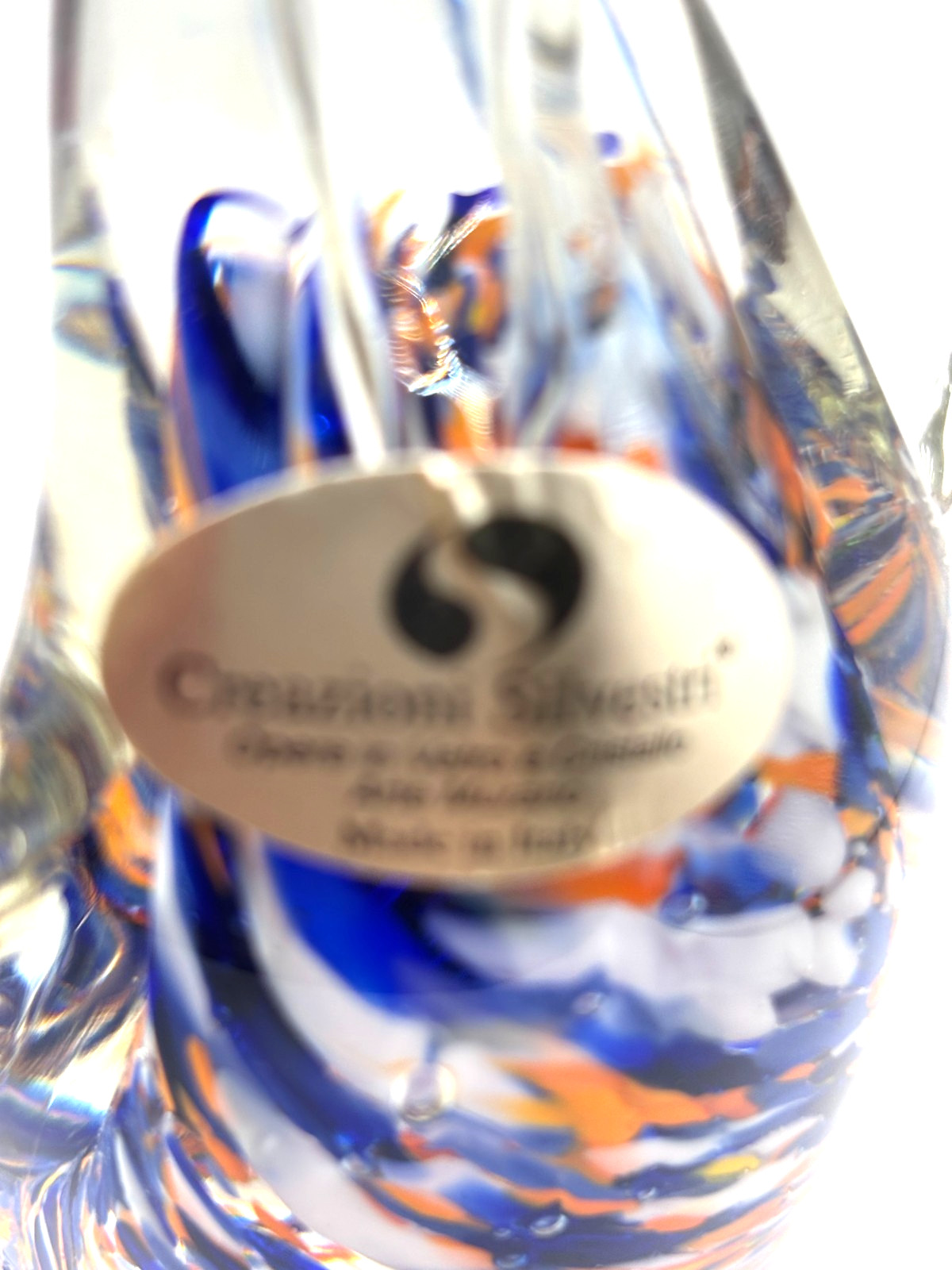 Creazioni Silvestri Arte Murano Glass Bird Figurine