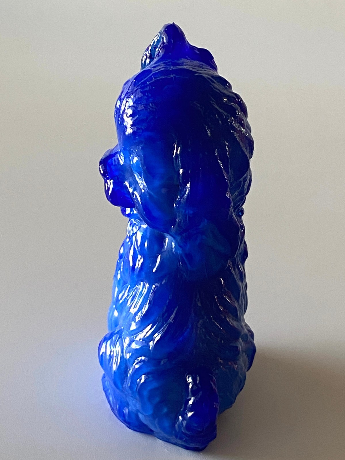 Boyd Glass Skippy the Dog Pocono 1983 #12 B in Diamond Figure Blue