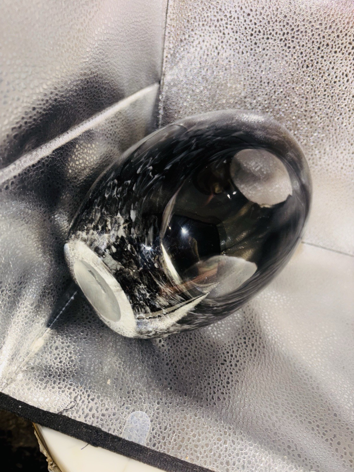 Vase Vessel Midnight Deep Blue Portal Art Glass Crystal Windows
