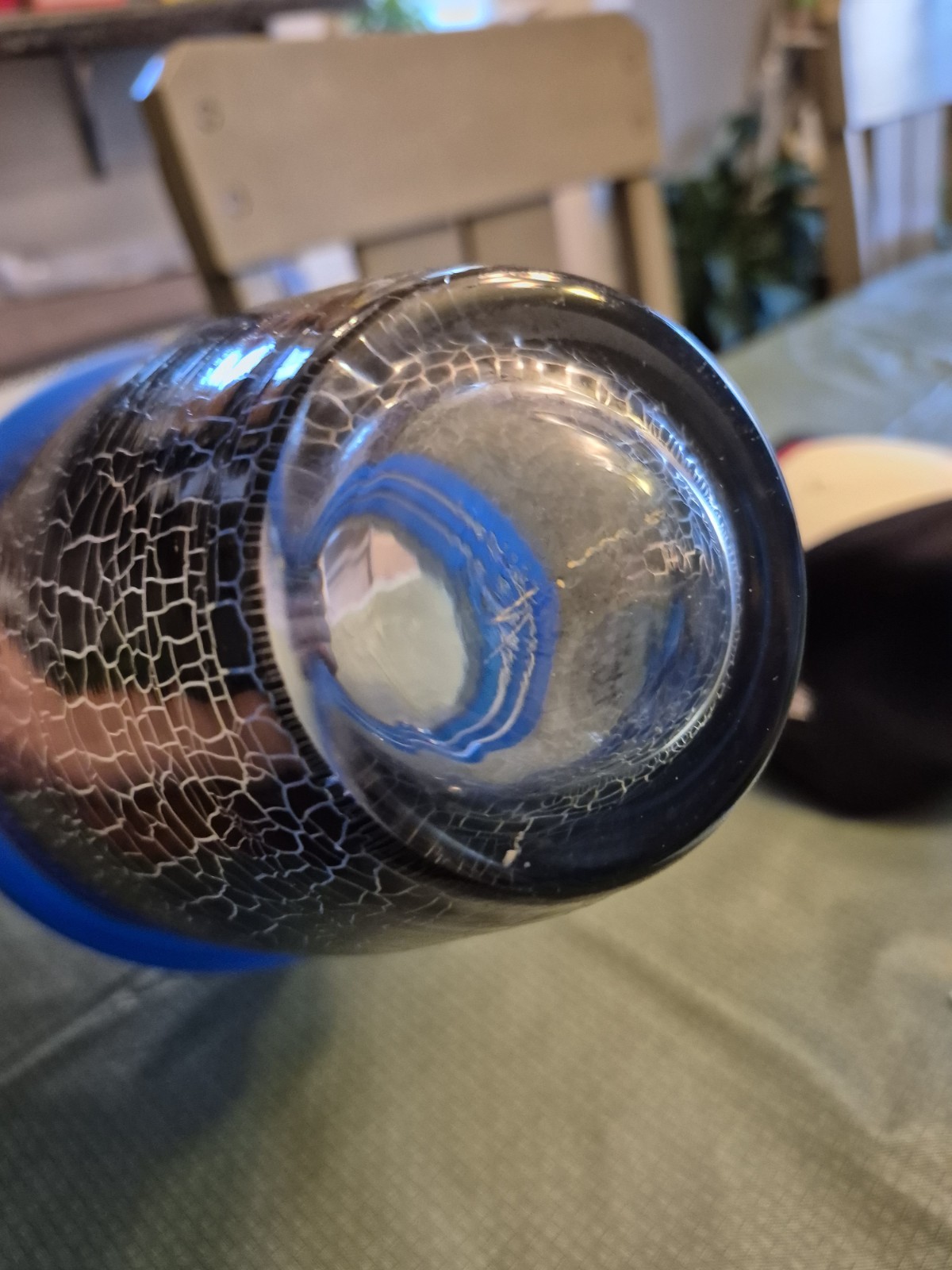 Vintage Sculptural Glass Vase Signed by Artist.