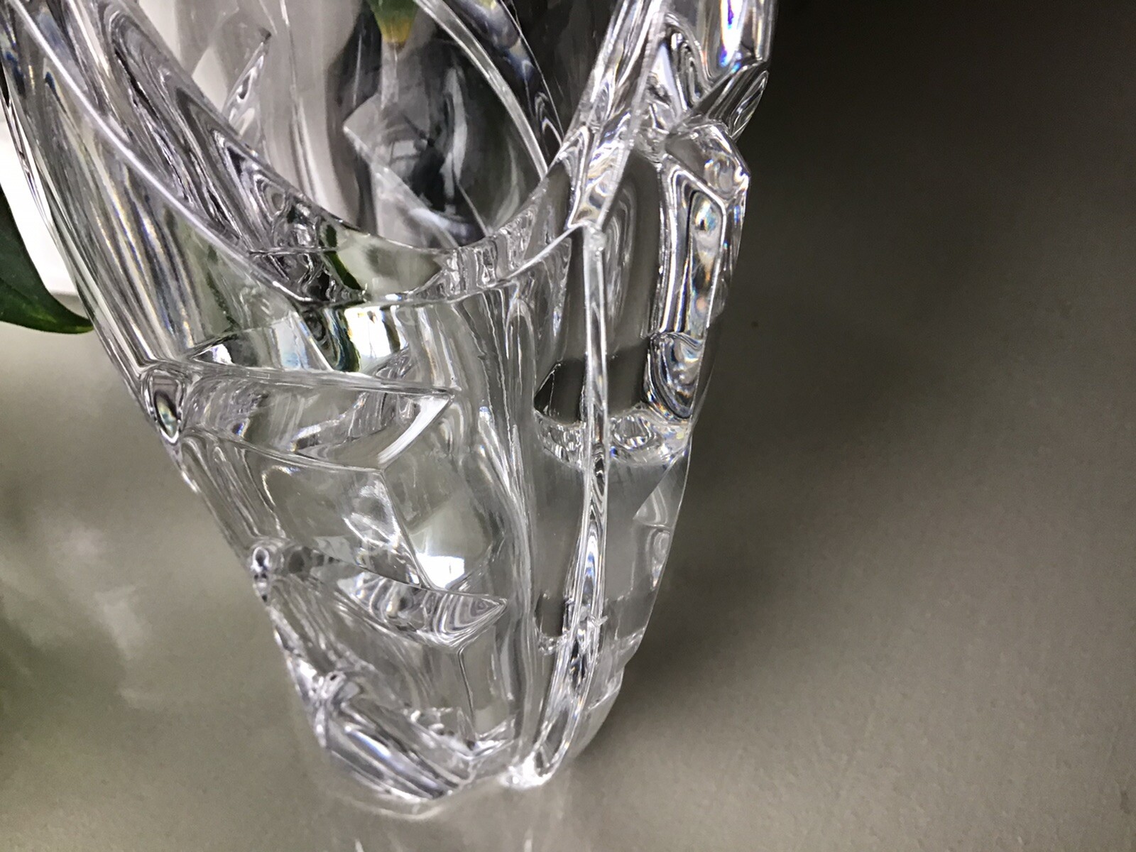 🌸VTG Marquis by Waterford Crystal Palma Vase Stamped & Original Tag Some Chips