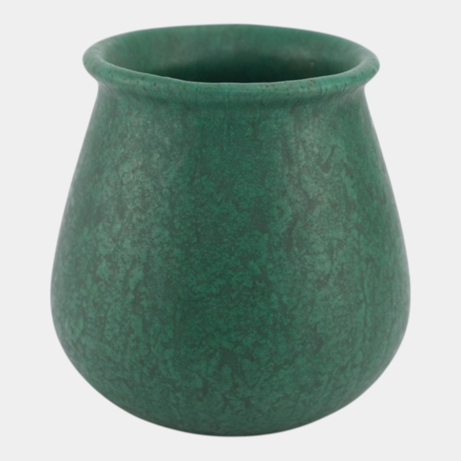 Roseville Matte Green Vintage Art And Crafts Pottery Mottled Green Ceramic Vase
