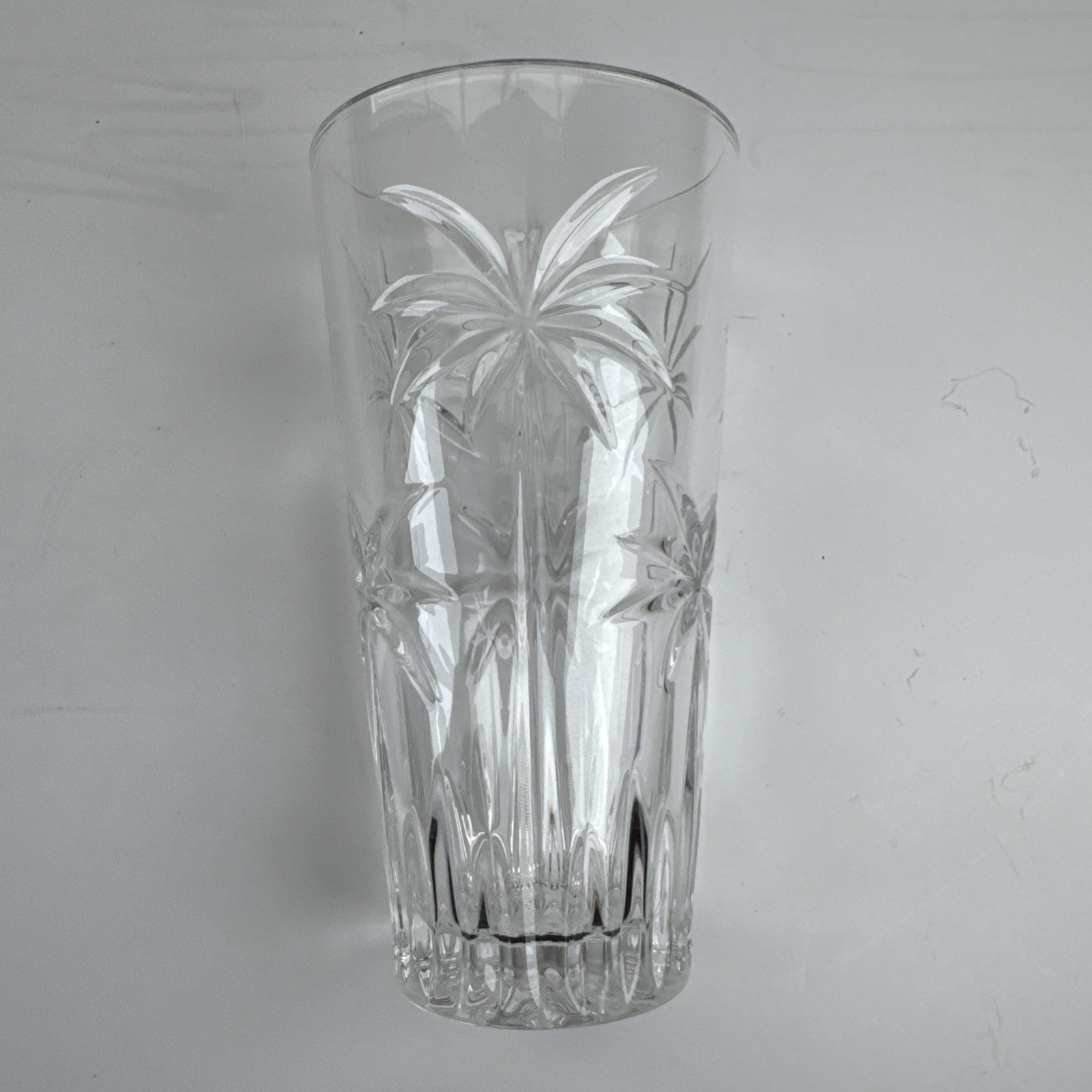 Godinger Palm Tree Lead Crystal Vase 6 3/4″ – Perfect Condition