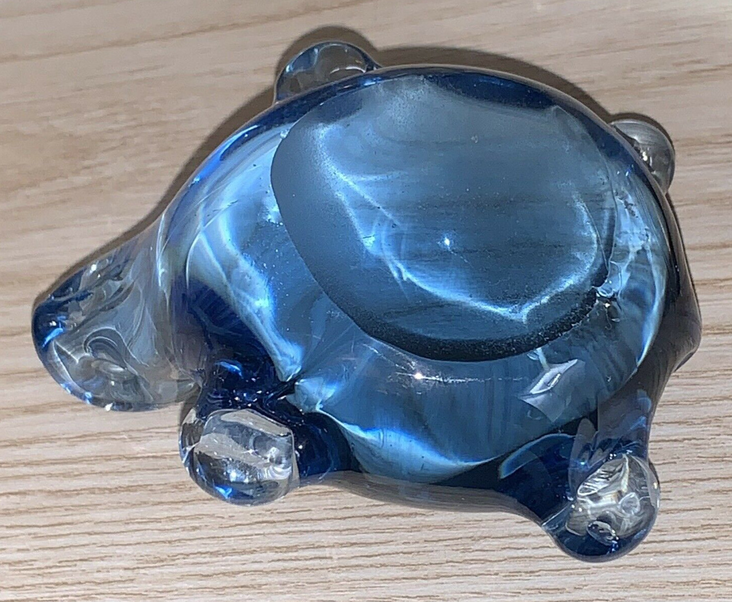 Turtle Blue Glass Figurine/ Paperweight /3.25″ l x 2.25″ w