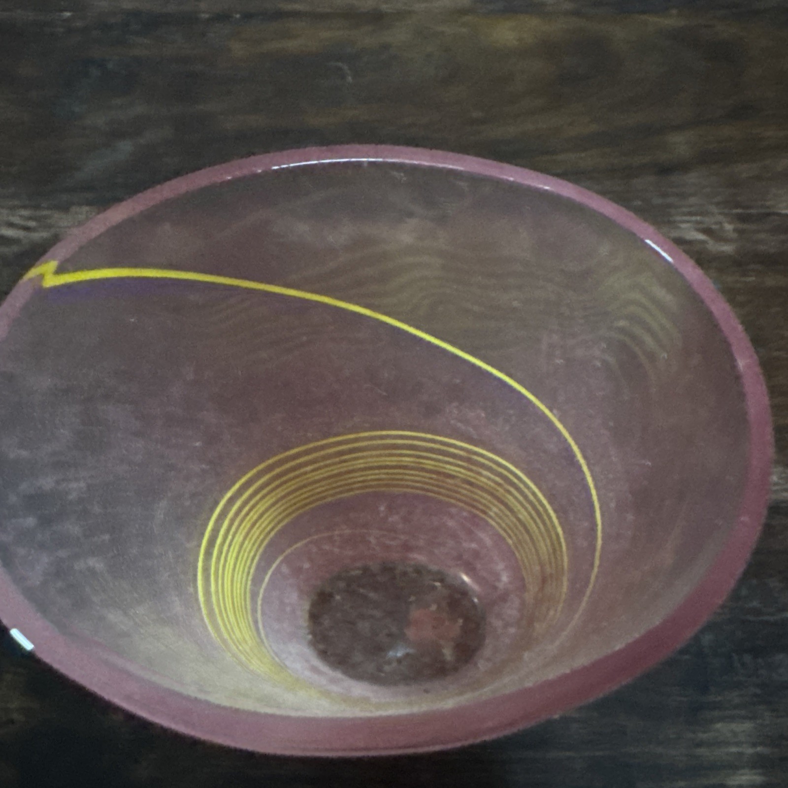 Kosta Boda Bertil Vallien Spiral 8″ Vase Pink & Neon Yellow Swirl Sweden- READ