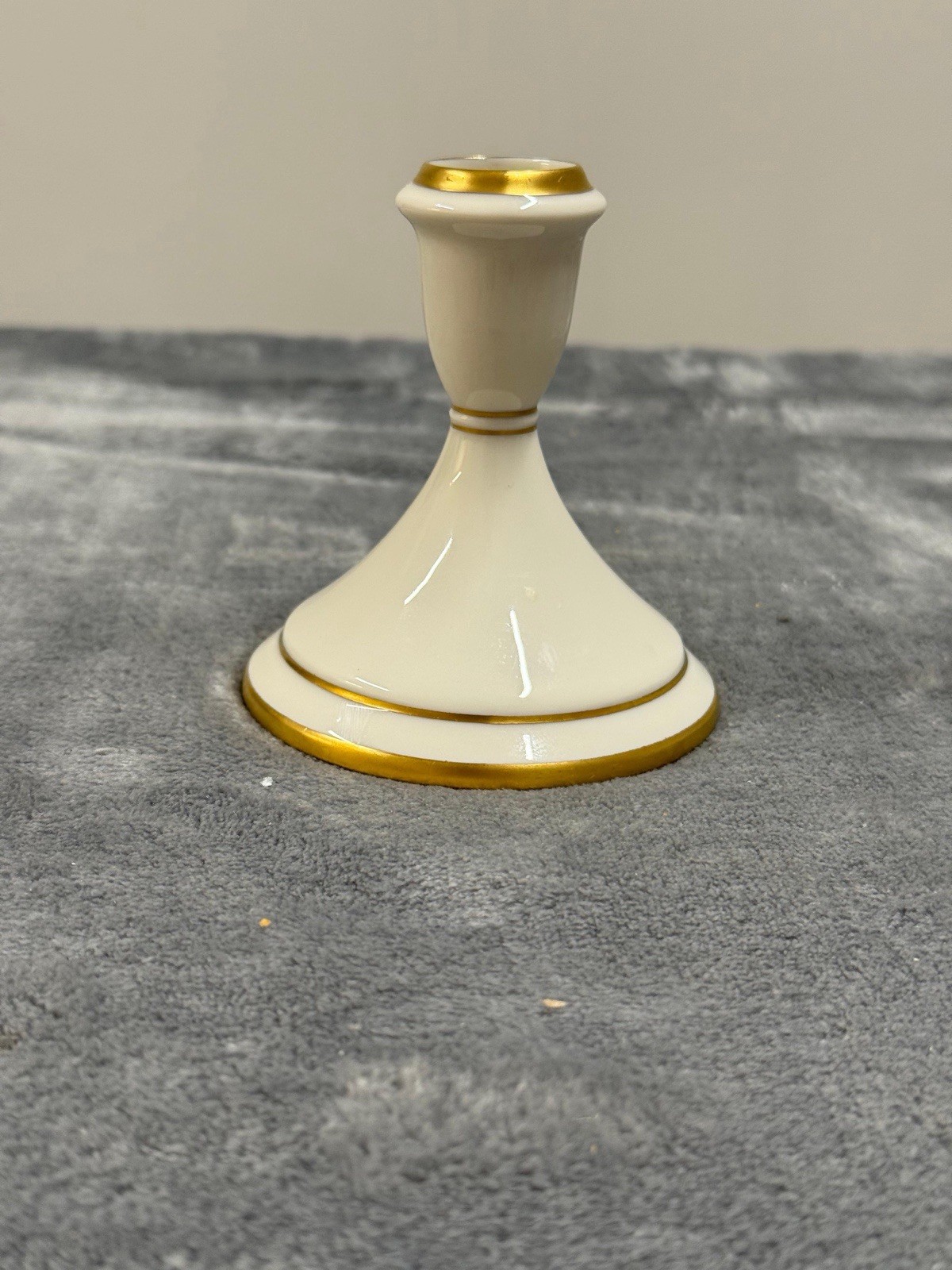 Candle Holder – Pickard China – Made in – Ivory – Gold Trim