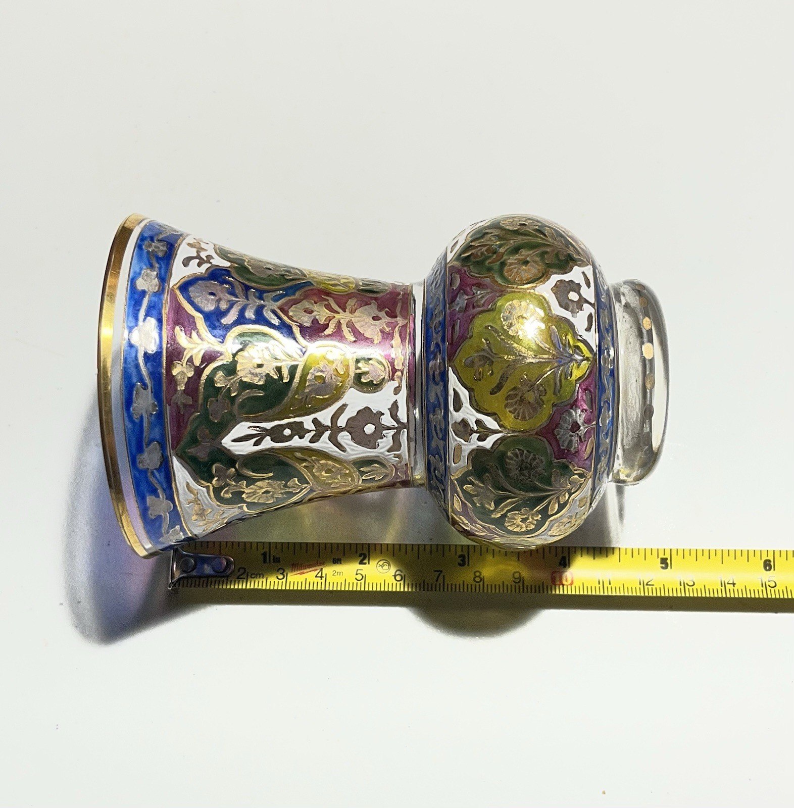 Indian Inspired German Fritz Heckert ‘Jodhpur’ Glass Vase – 1880’s Roughly 5”