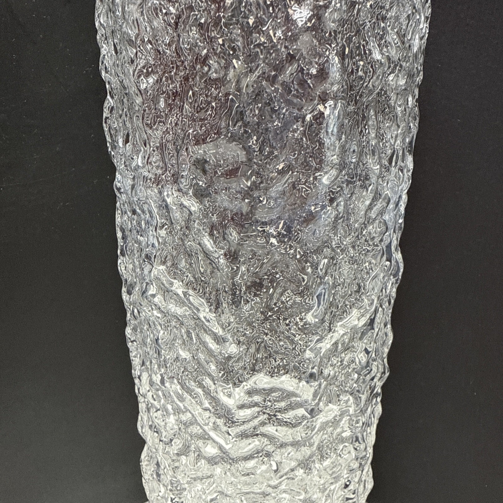MCM IVV Selezione Italian Vase Textured Bark Art Glass 12″